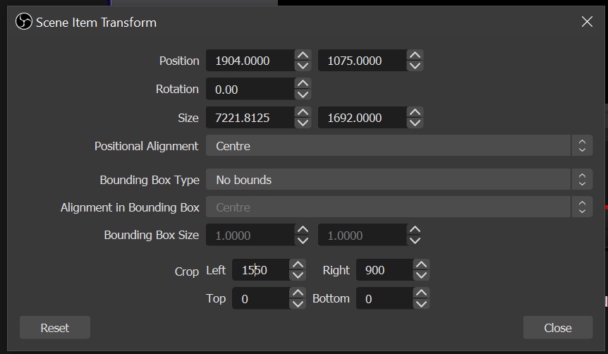 Transform Settings